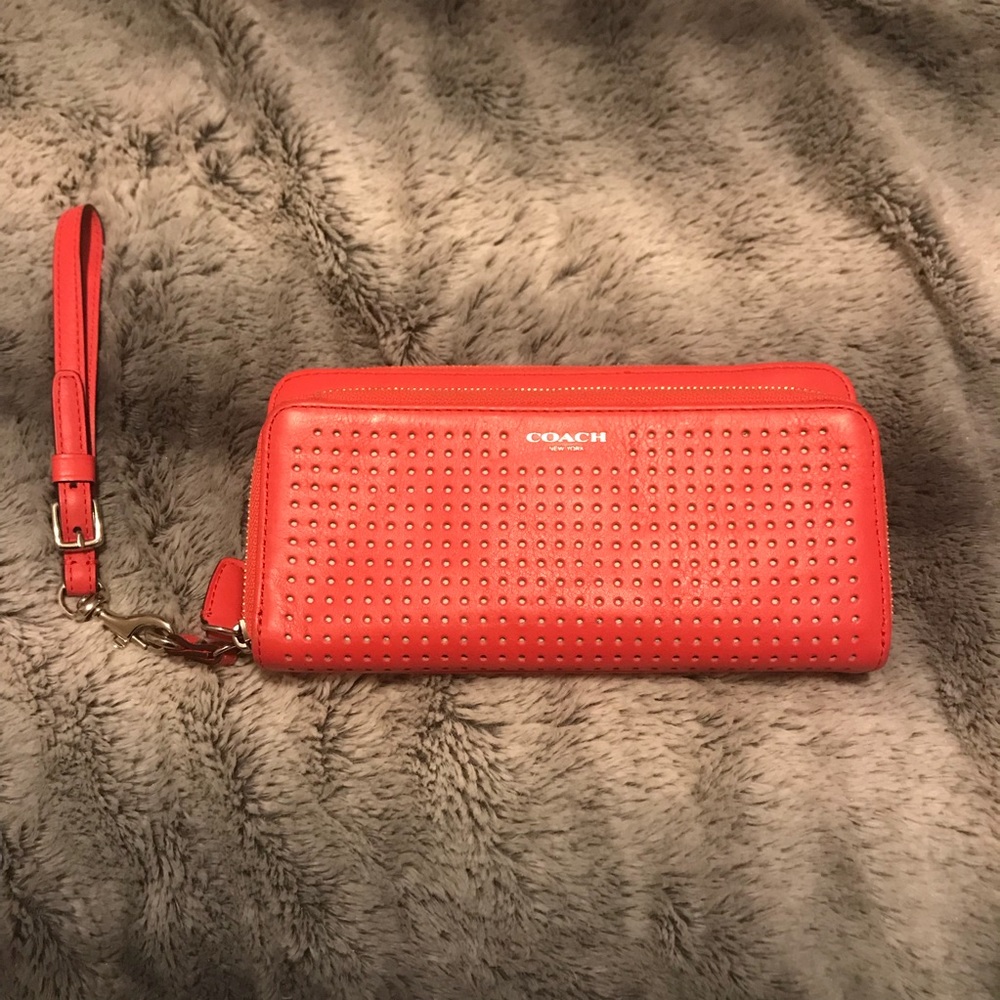 Orange Coach Wallet/Clutch